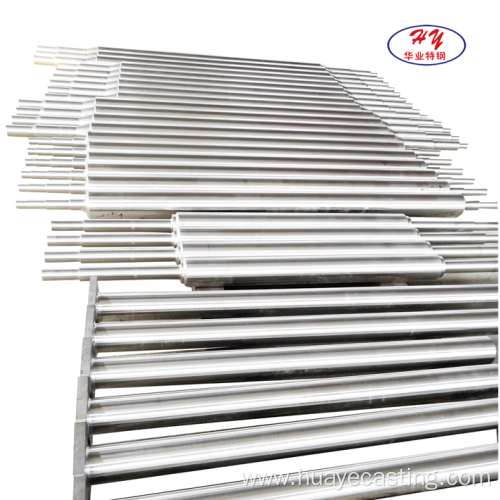 Customized heated rollers for steel mills